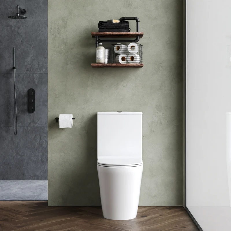 Lana Rimless Close Coupled Back To Wall Toilet & Soft Close Seat