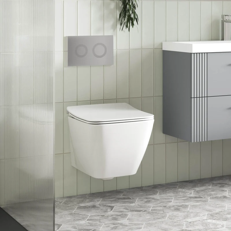 Como Rimless Wall Hung Toilet & Thin Soft Close Seat