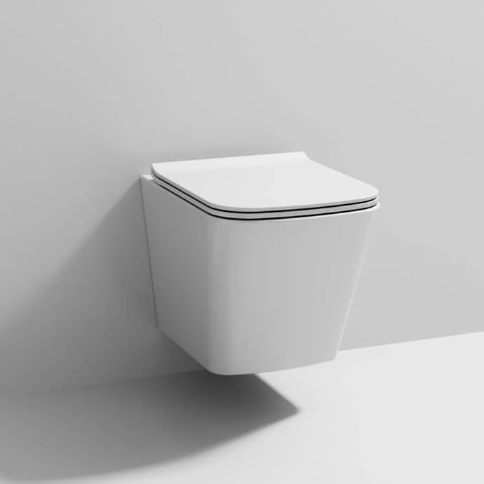 Como Rimless Wall Hung Toilet & Thin Soft Close Seat