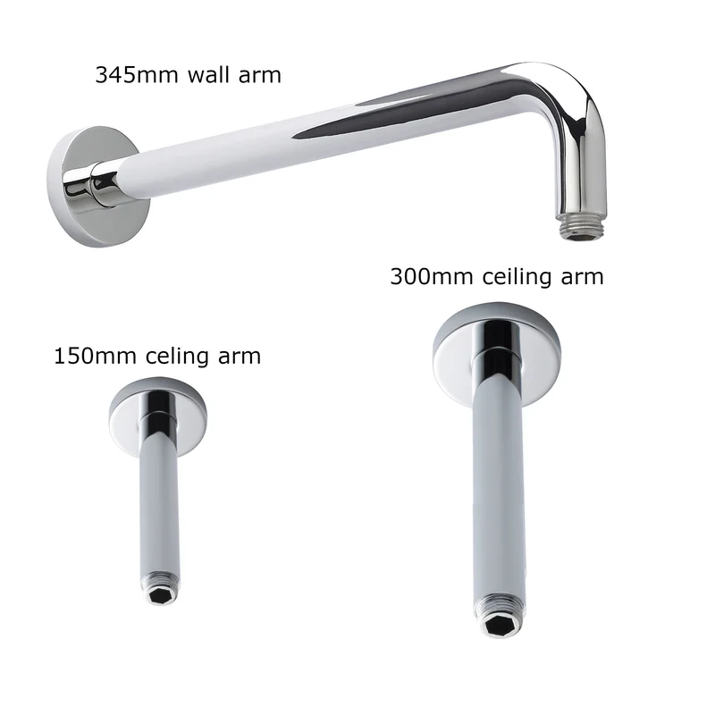 Lana Concealed Shower Package With Fixed Head & Rail Kit - Chrome