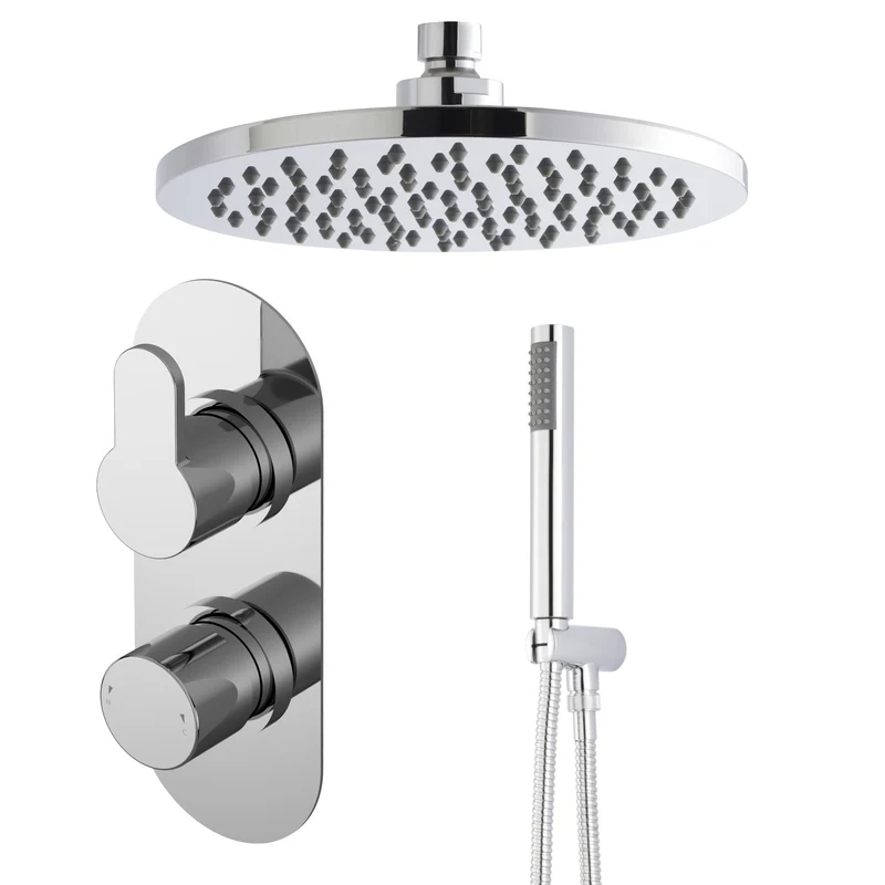 Lana Concealed Shower Package With Fixed Head & Handset - Chrome