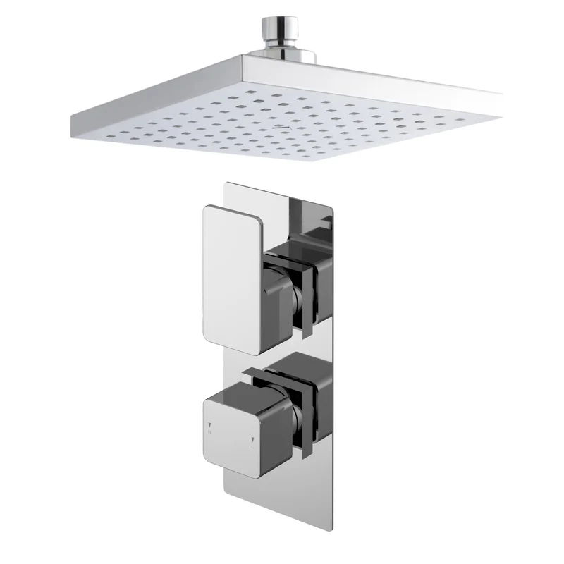 Cape Concealed Shower Package With Fixed Head - Chrome