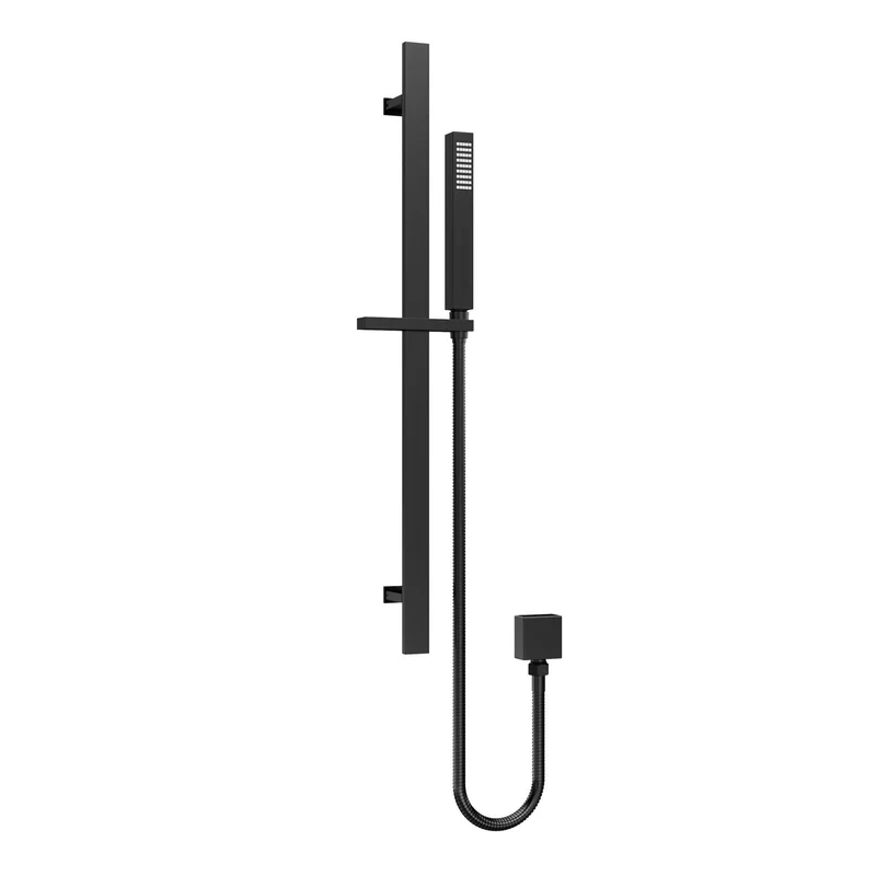 Cape Black Concealed Shower Package With Fixed Head & Rail Kit