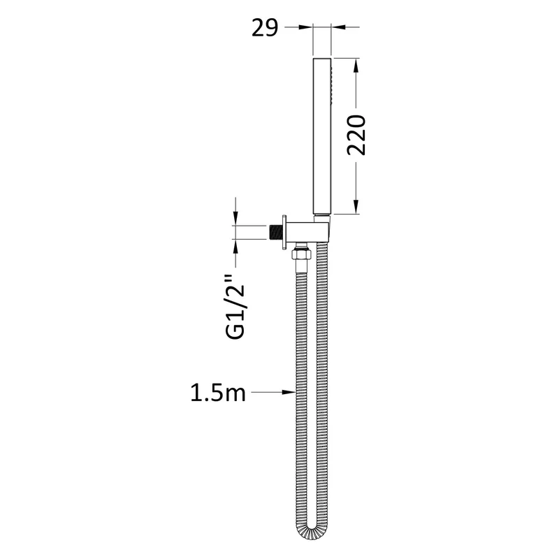 Cape Black Concealed Shower Package With Fixed Head & Handset