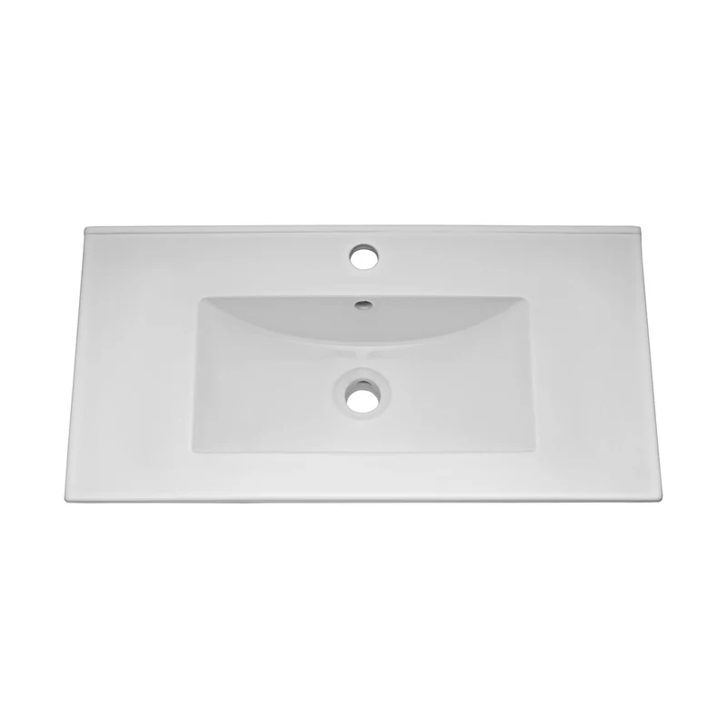 Nuie Eden 1000mm Floor Standing Cabinet & Minimalist Basin Contemporary Gloss White MFC Painted Gloss 818x1005x400mm