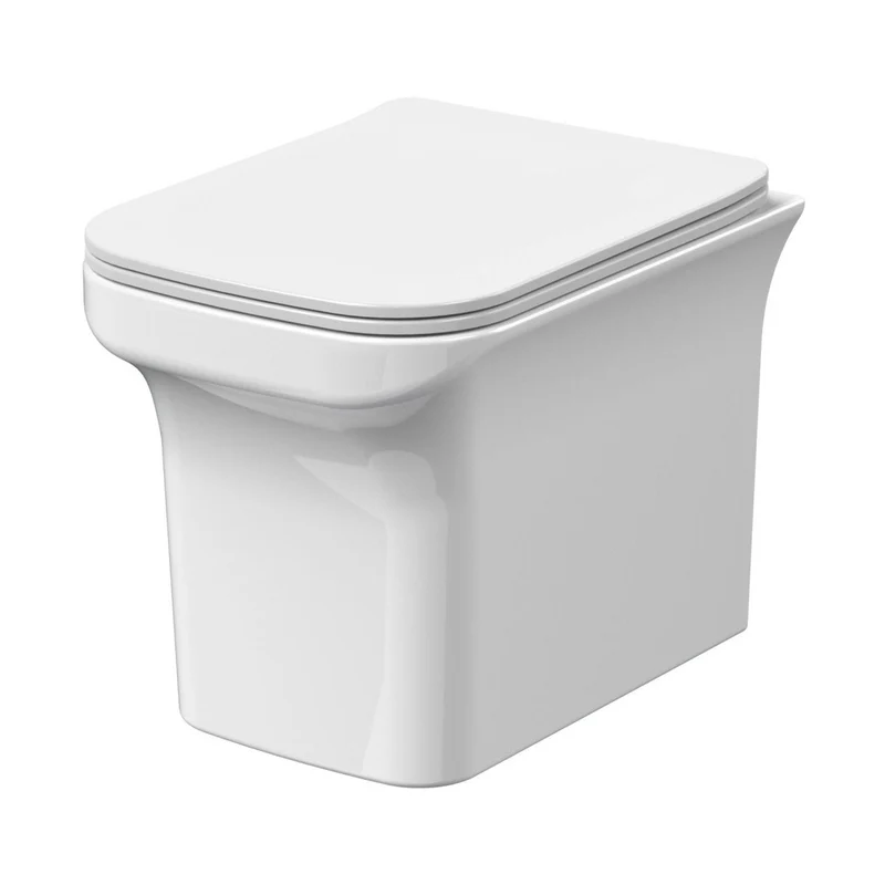 Nuie Ava Wall Hung Pan & Soft Close Seat Contemporary White Vitreous China 390x340x480mm