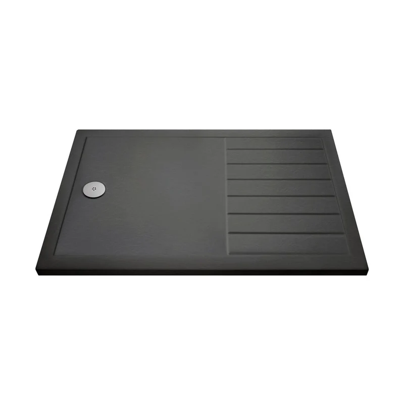 Nuie Wetroom Trays Rectangular Walk-in Shower Tray 1700 X 700 Contemporary Grey Slate Acrylic Capped ABS Caco3 And Pu
