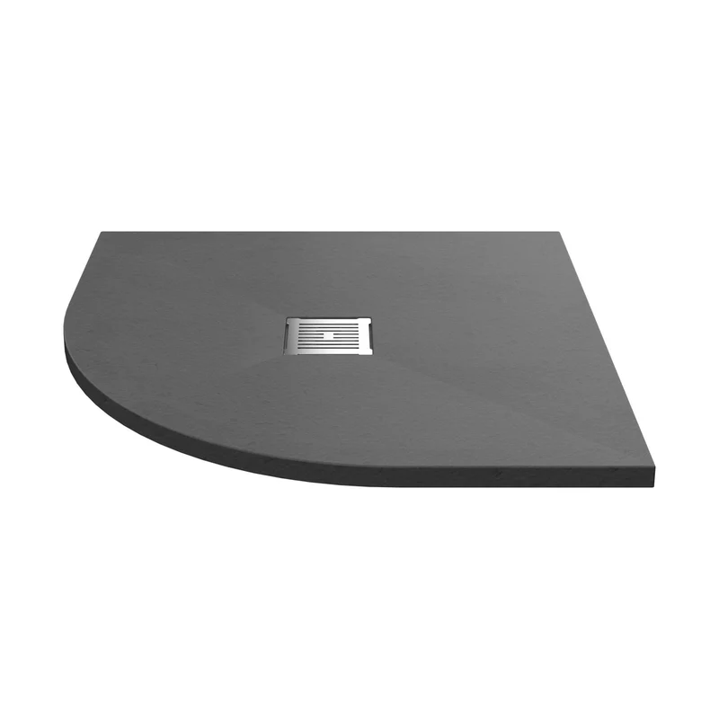 Nuie Slim Quadrant Trays Quad Shower Tray 900 X 900mm Contemporary Grey Slate Acrylic Capped ABS Caco3 And Pu