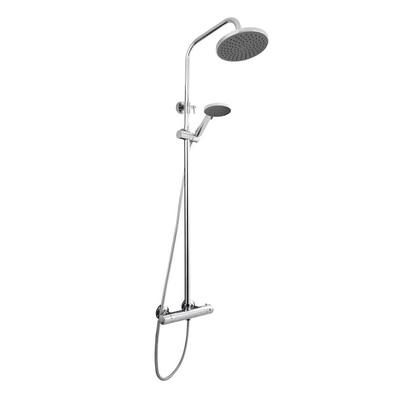 Lana Round Thermostatic Exposed Shower Kit - Chrome