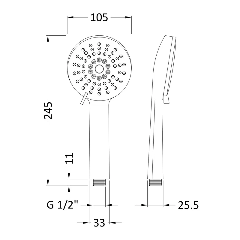 Lana Multi Function Water Saving Handset - Chrome
