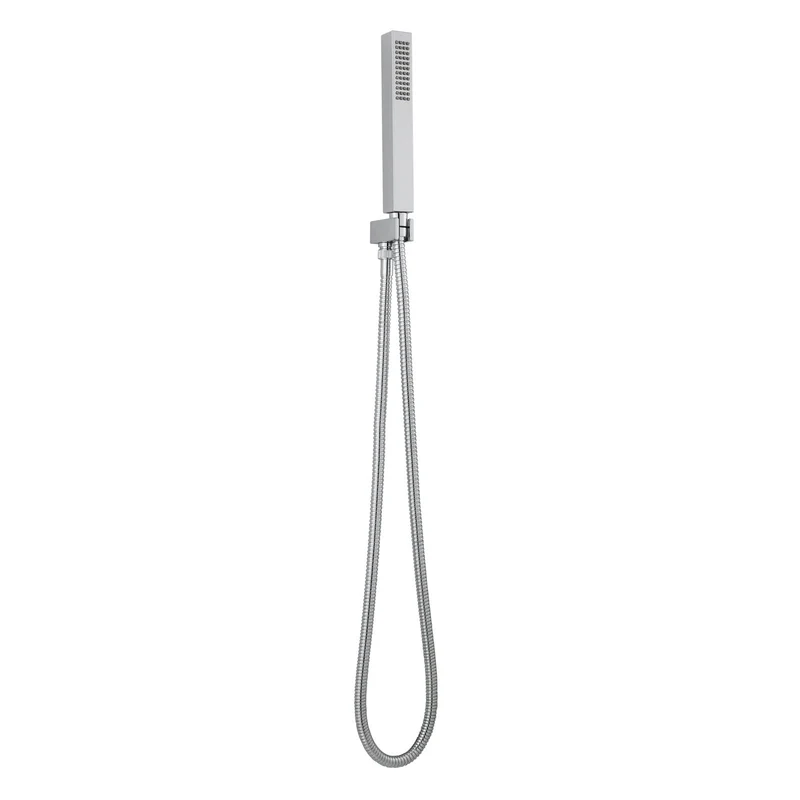 Cape Square Hand Shower Kit With Integrated Outlet & Holder - Chrome