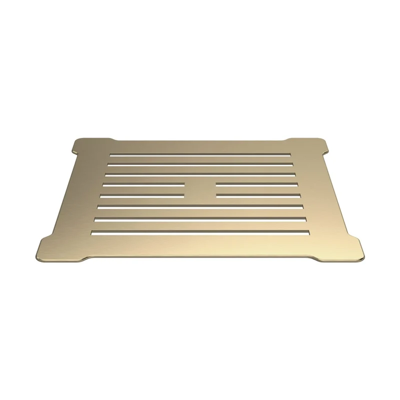 Nuie Shower Tray Wastes Square Shower Waste With Brushed Brass Top Contemporary Polypropylene 86x144x144mm - STW006S