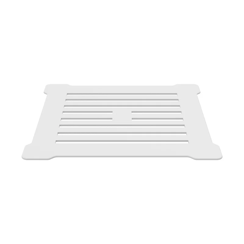Nuie Shower Tray Wastes Square Shower Waste With White Top Contemporary Matt White Stainless Steel 86x144x144mm