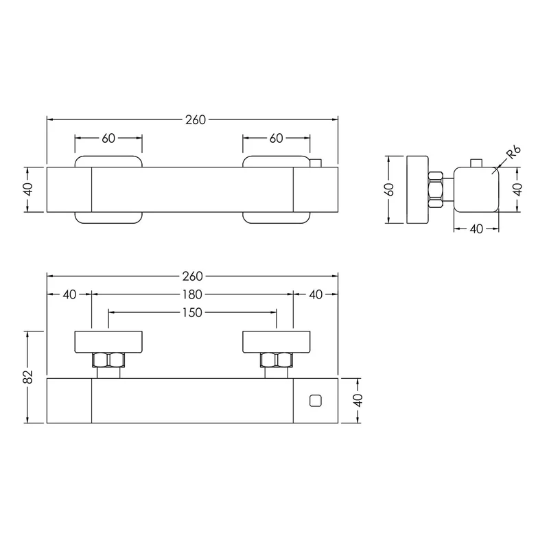Cape Exposed Thermostatic Bar Valve