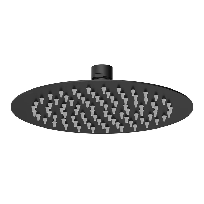 Lana Black Round Fixed Head Shower 200 x 200mm