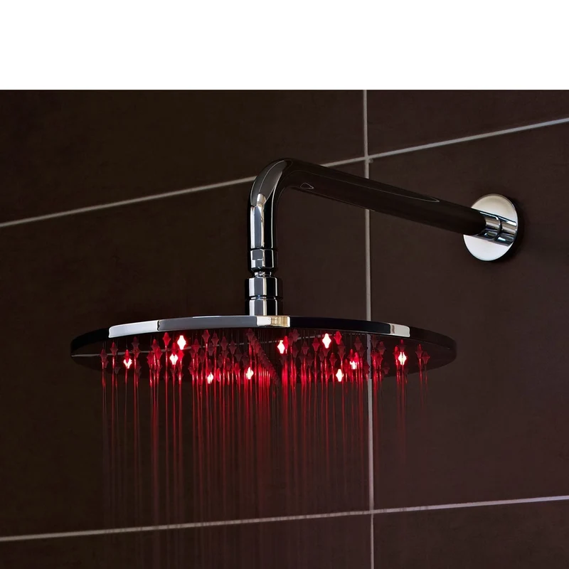 Nuie Round Led Fixed Head Contemporary Chrome Brass 58x200x200mm