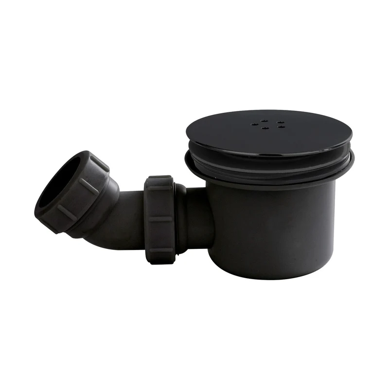 Nuie Shower Tray Wastes Black Fast Flow Shower Waste Contemporary Matt Black Polypropylene 99x116x116mm
