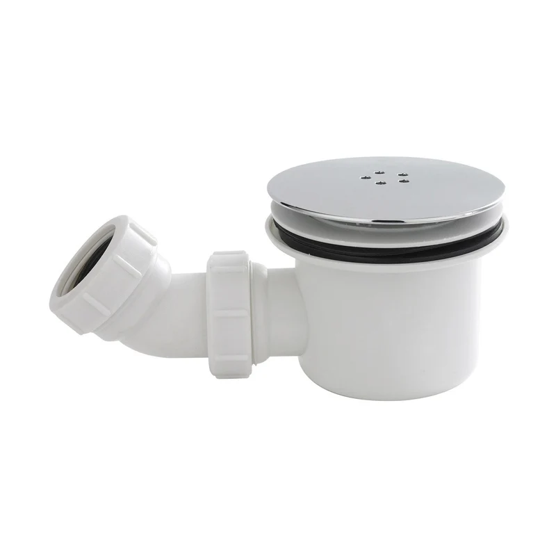 Nuie Shower Tray Wastes Fast Flow Shower Waste Contemporary Chrome Polypropylene 99x116x116mm
