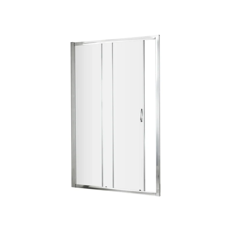 Nuie Ella 1850 X 1200mm Sliding Shower Door Contemporary Chrome Aluminium 1850x1190x44mm