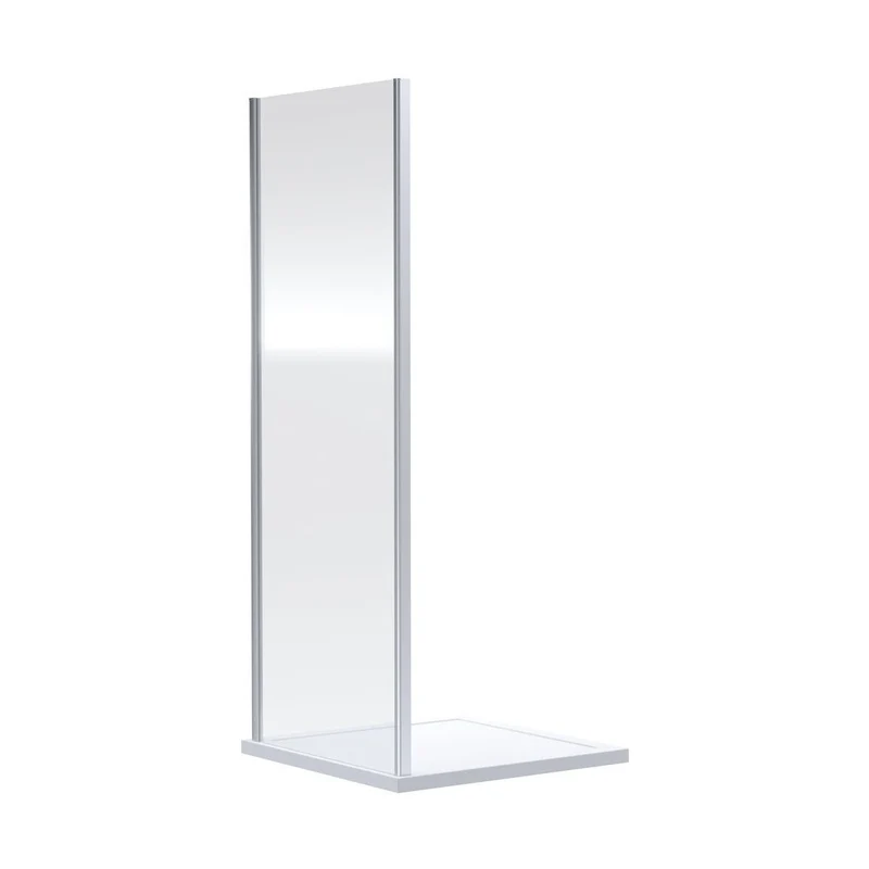 Nuie Rene 1900 X 800mm Side Panel Contemporary Chrome Aluminium 1900x790x31mm