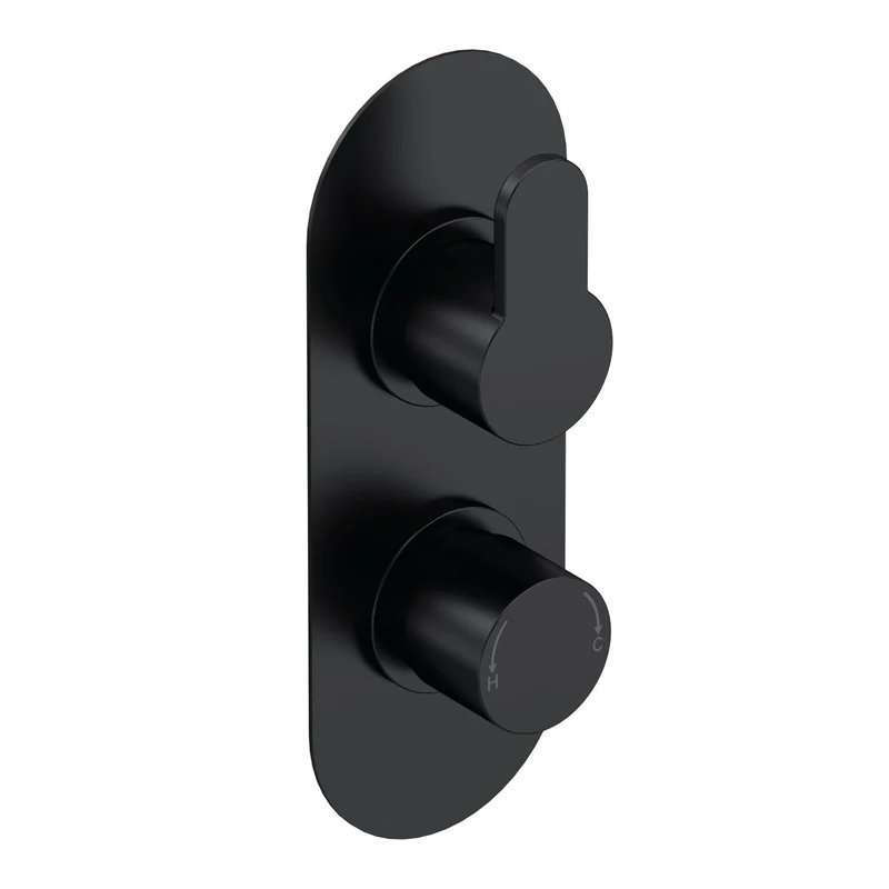 Lana Black 1 Outlet Concealed Thermostatic Valve