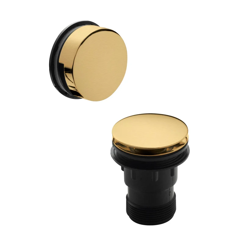 Brushed Brass Easy Clean Push Open Bath Waste