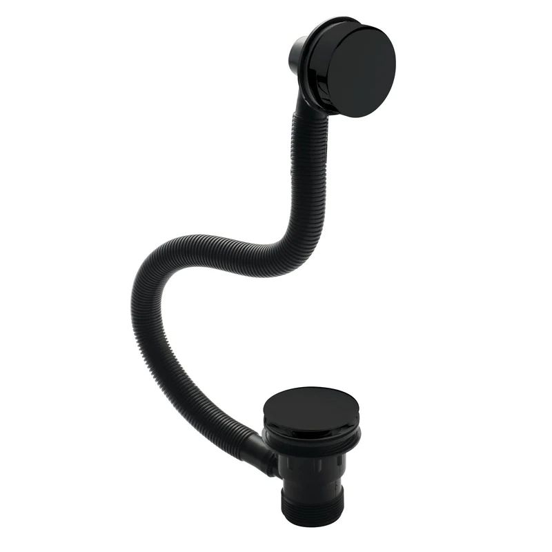 Matt Black Easy Clean Push Open Bath Waste