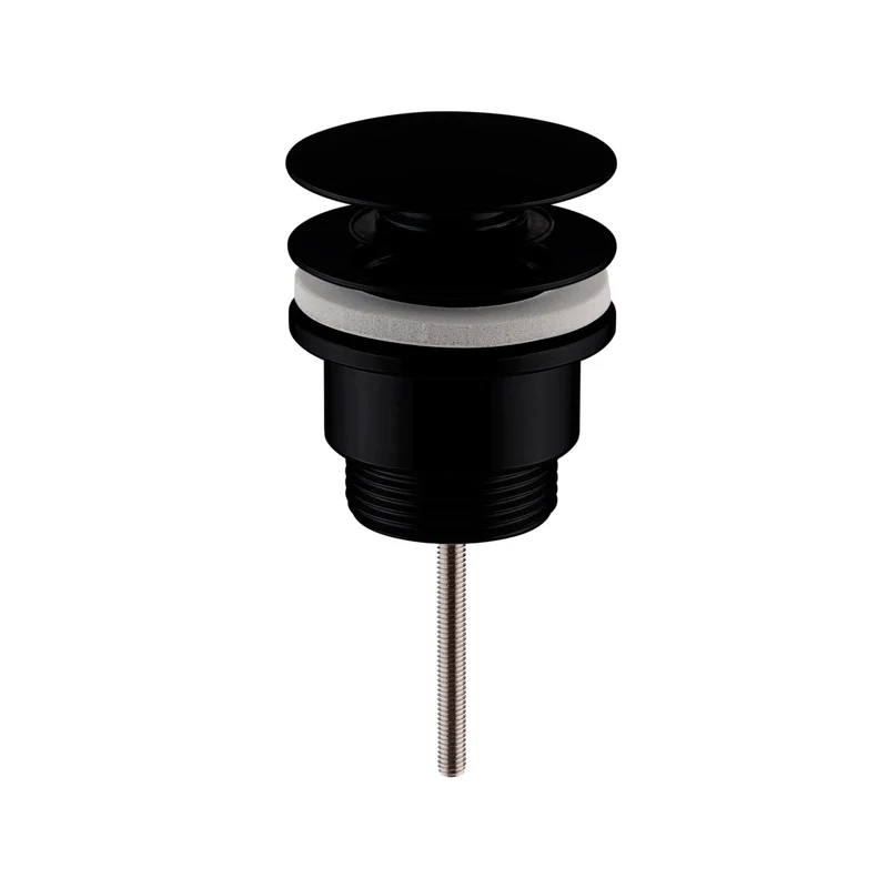 Universal Matt Black Push Open Basin Waste