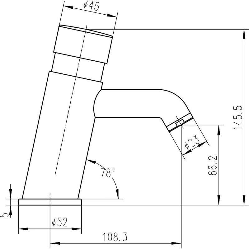 Commercial Non-Concussive Basin Mixer