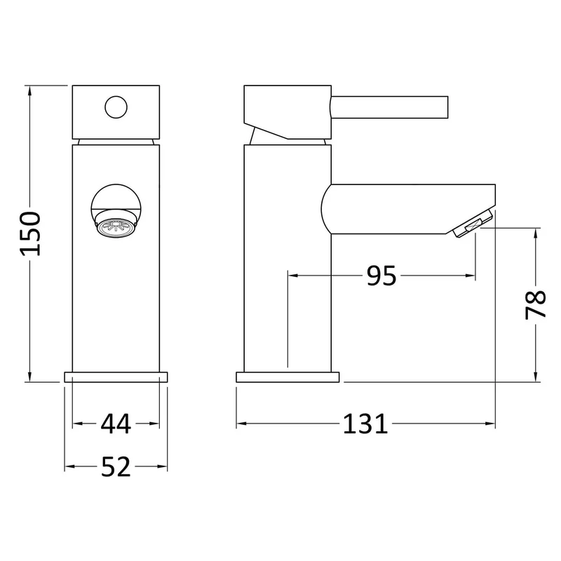 Jenson Basin Mixer With Push Open Waste