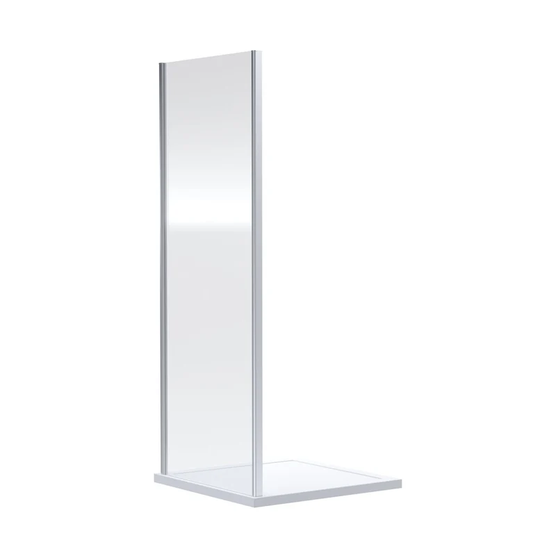 Nuie Rene 1900 X 1000mm Side Panel Contemporary Chrome Aluminium 1900x990x31mm