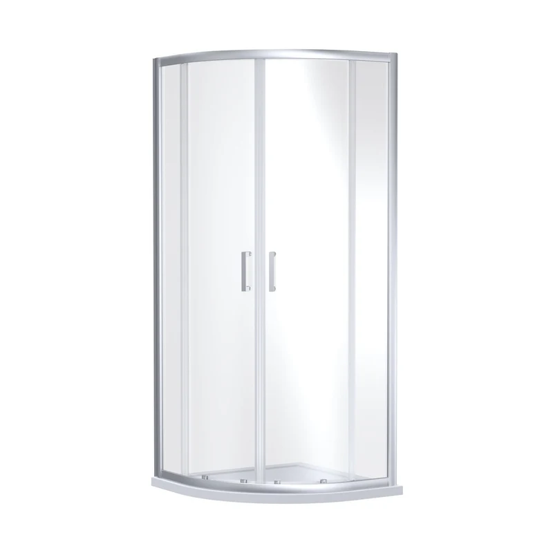 Nuie Rene 1900 X 800 X 800mm Quandrant Shower Enclosure Contemporary Chrome Aluminium 1900x780x780mm