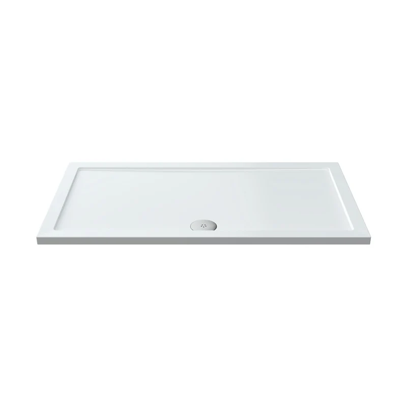 Nuie Rectangular Trays Rectangular Shower Tray 1400 X 760mm Contemporary White Acrylic Capped ABS Caco3 And Pu
