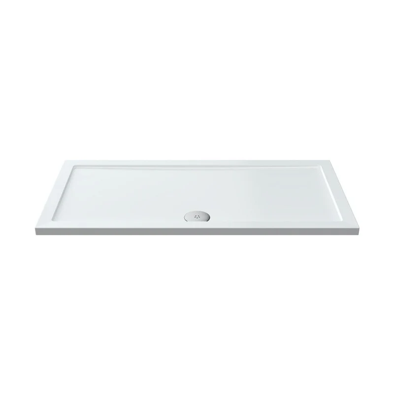 Nuie Rectangular Trays Rectangular Shower Tray 1400 X 700mm Contemporary White Acrylic Capped ABS Caco3 And Pu