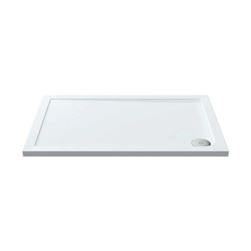 Nuie Rectangular Trays Rectangular Shower Tray 1200 X 800mm Contemporary White Acrylic Capped ABS Caco3 And Pu