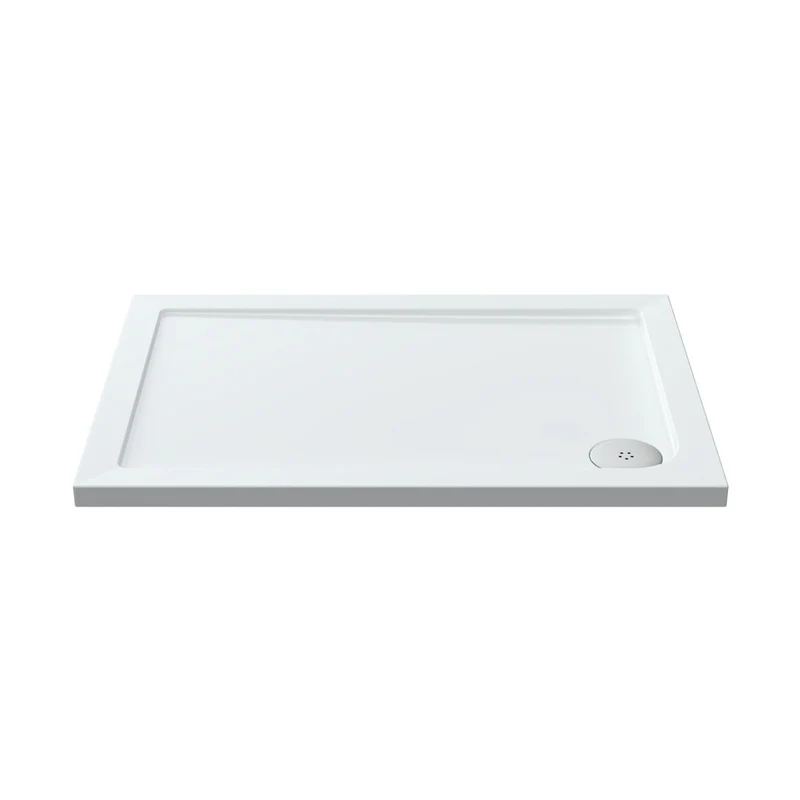 Nuie Rectangular Trays Rectangular Shower Tray 1000 X 700mm Contemporary White Acrylic Capped ABS Caco3 And Pu