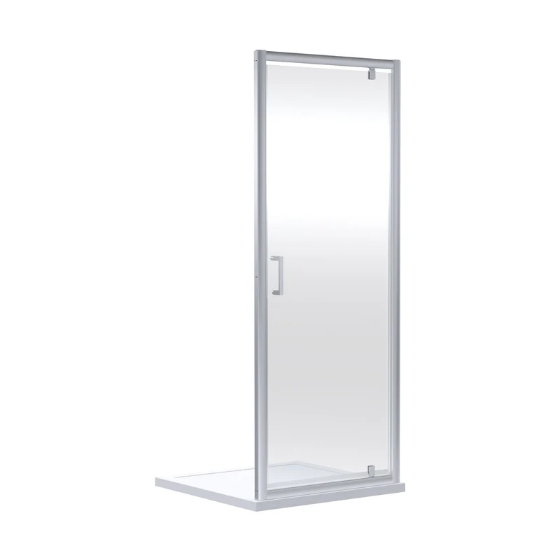 Nuie Rene 1900 X 1000mm Pivot Shower Door Contemporary Chrome Aluminium 1900x995x44mm