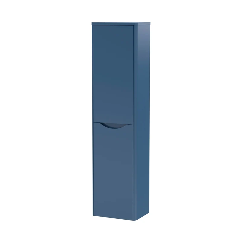 Nuie Lunar 350mm Tall Unit Contemporary Satin Blue MFC Painted Matt 1392x356x253mm
