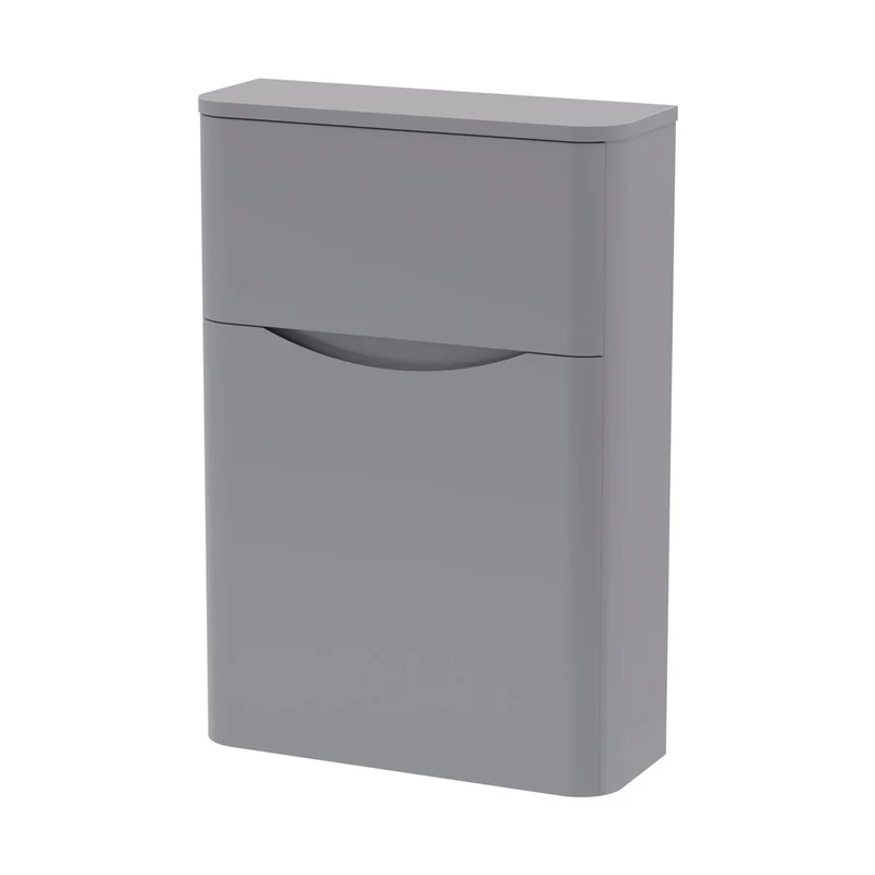 Nuie Lunar 550mm Wc Unit Contemporary Satin Grey MFC Painted Matt 800x550x205mm