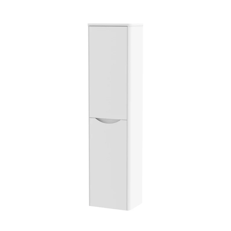 Nuie Lunar 350mm Tall Unit Contemporary Satin White MFC Painted Matt 1392x356x253mm