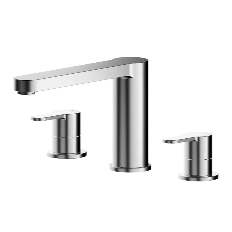 Lana Chrome 3 Hole Bath Filler Tap
