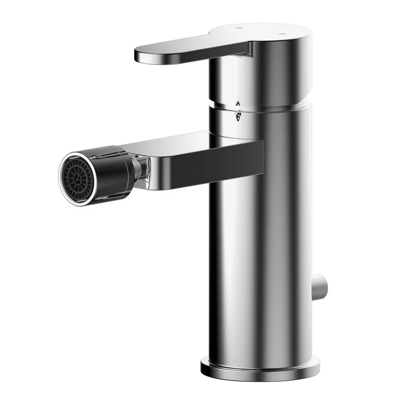 Lana Chrome Bidet Mixer Tap With Pop Up Waste