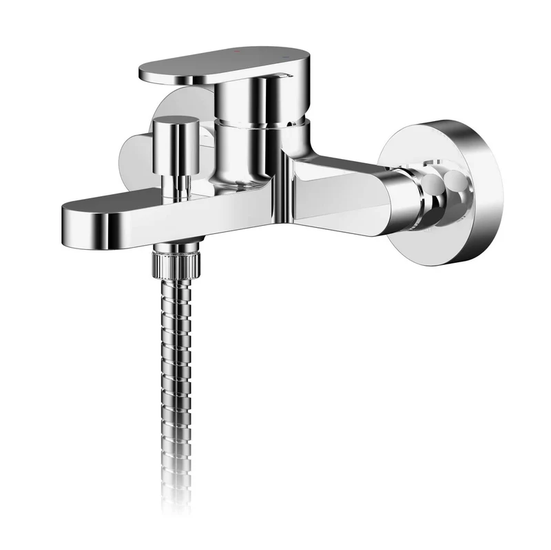 Capri Chrome Wall Mounted Bath Shower Mixer