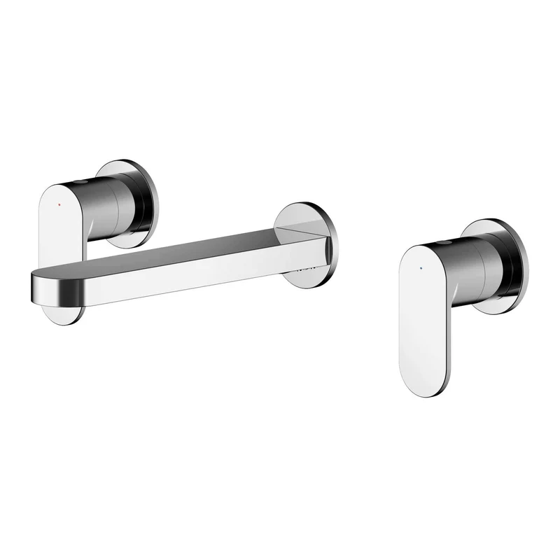 Capri Chrome 3 Hole Wall Mounted Basin Mixer