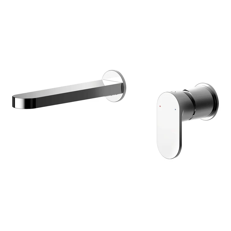 Capri Chrome 2 Hole Wall Mounted Basin Mixer