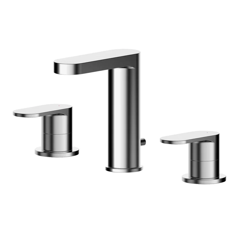 Capri Chrome 3 Hole Basin Mixer With Pop Up Waste