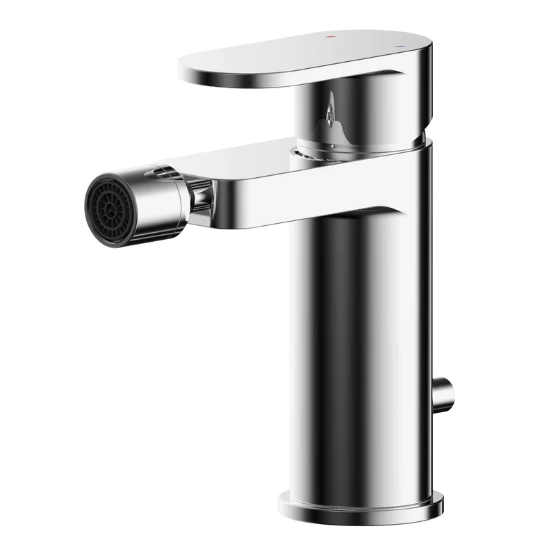 Capri Chrome Bidet Mixer With Pop Up Waste