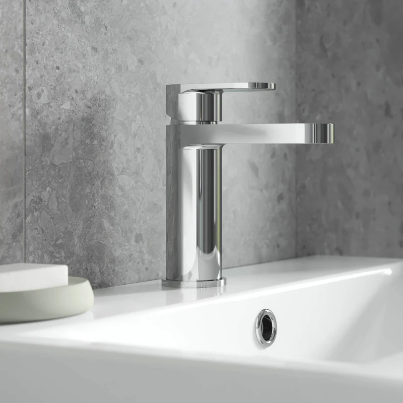 Capri Chrome Basin Mixer With Push Open Waste