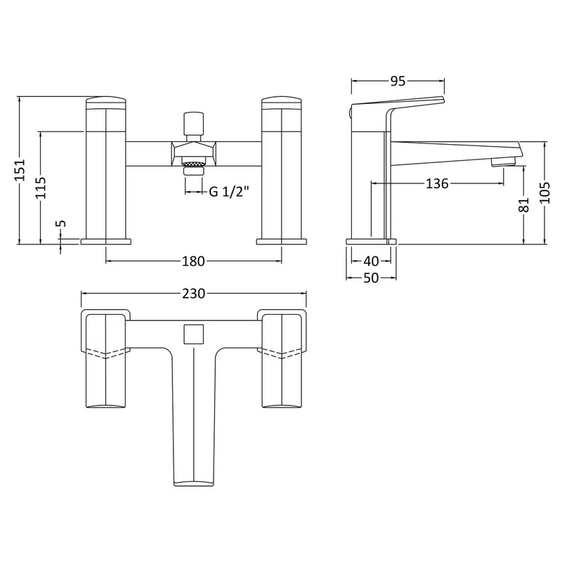 Peak Bath Shower Mixer