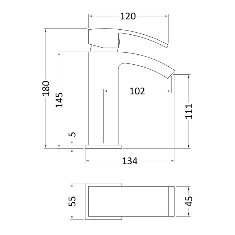 Como Basin Mixer With Push Open Waste